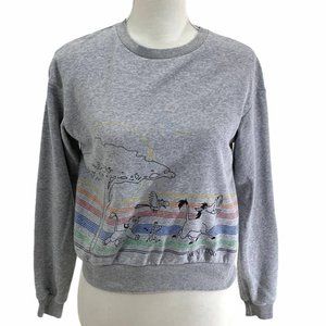 Disney Woman's Sz XS Sweatshirt Grey Lion King